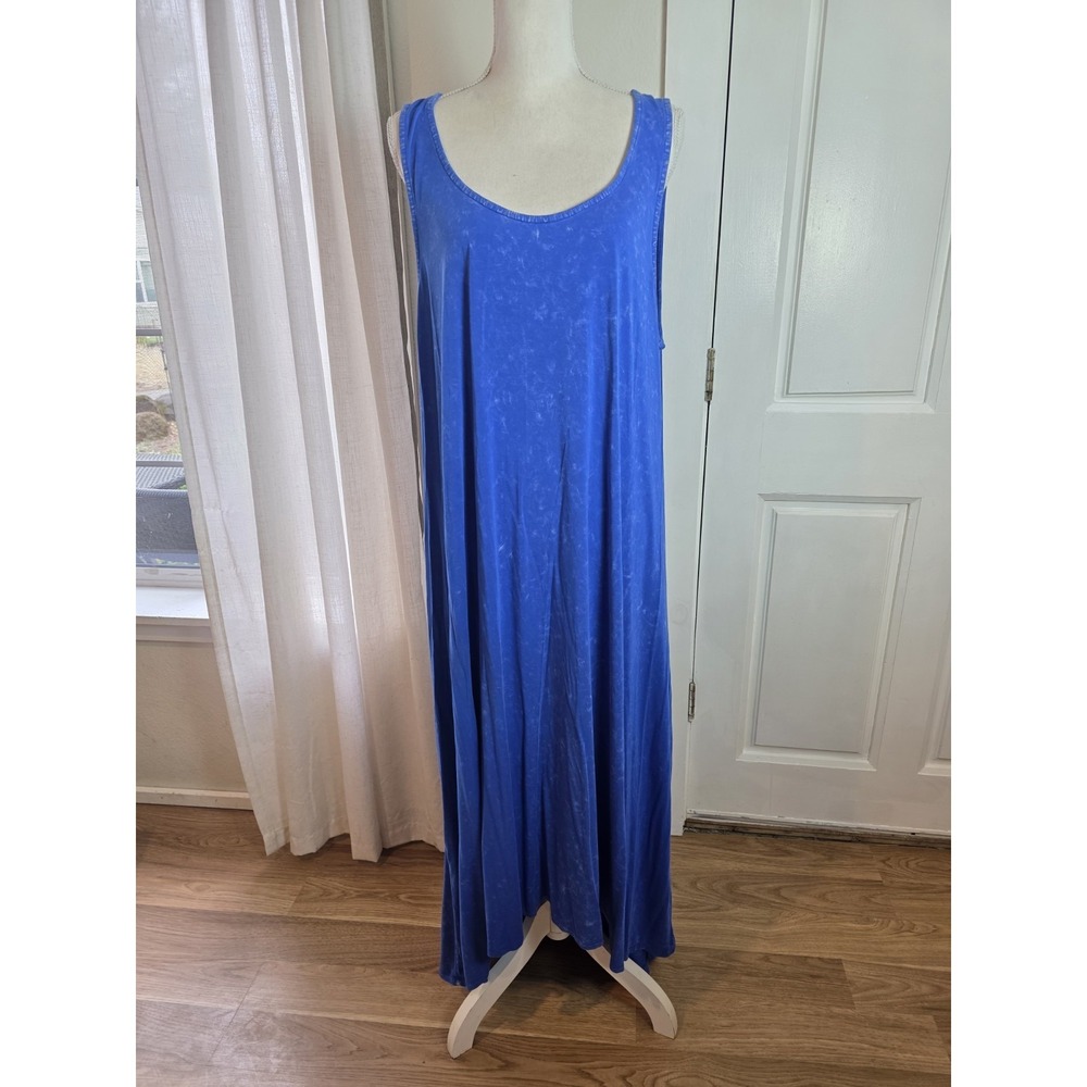 Torrid Maxi Dress 3 Sleeveless Blue Super Soft Hi Low